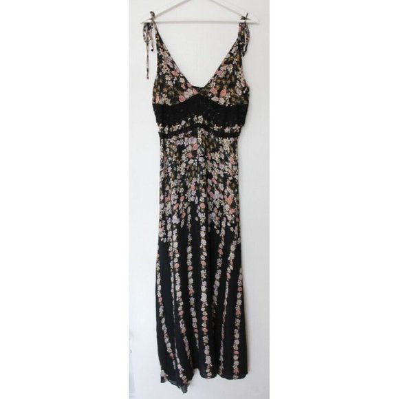Free People Intimately Claire Printed Lace Maxi Slip Dress L - Picture 5 of 8